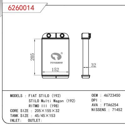 适用于FIAT FIAT STILO (192)/ STILO MULTI WAGON (192)/ RITMO III (198) OEM:46723450