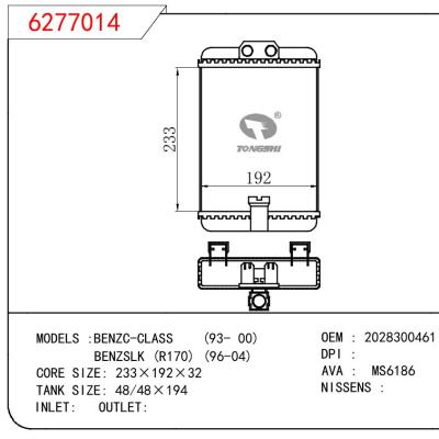 适用于奔驰C-CLASS (93- 00)/奔驰SLK (R170) (96-04)汽车暖风 OEM : 2028300461