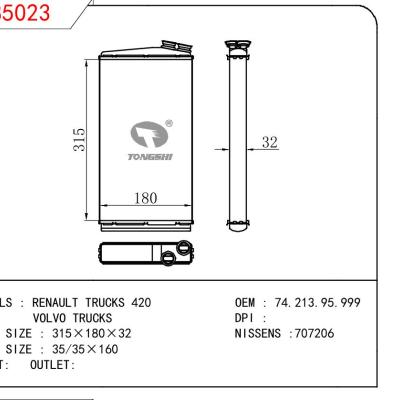 适用于雷诺TRUCKS 420/沃尔沃TRUCKS暖风 OEM : 74.213.95.999