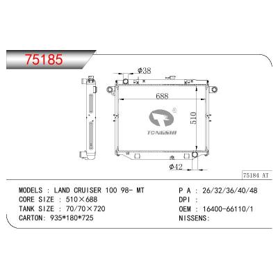 适用于TOYOTA LAND CRUISER 100 OEM:16400-66110/16400-66111/16400-66112/16400-66120/16400-66170/1640066110/1640066111/1640066112/1640066120/1640066170