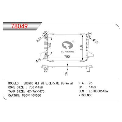 适用于FORD BRONCO XLT V8 5.0L/5.8L OEM:E5TH8005ABA3058860/3058947/3058948/3058950/52453812/52453813/52453817/52453818/52453958/52455839