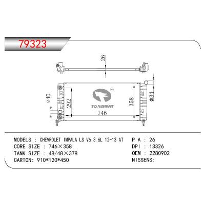 适用于GM DODGE CHEVROLET IPLALA LS V6 3.6L OEM:2280902